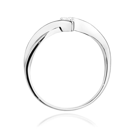 14k (585) White Gold Ring | 0.10ct Diamond | GREMARI Jewelry
