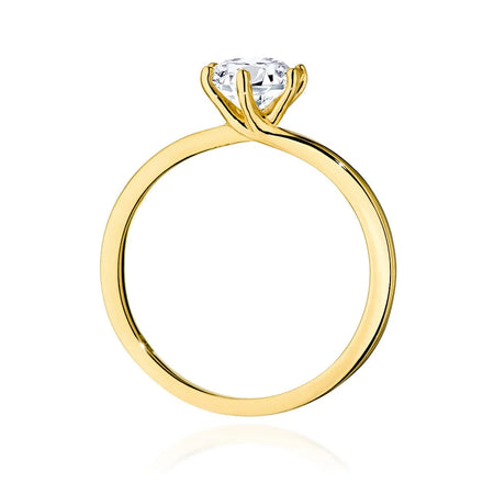 Bague en or 14 carats (585) avec diamant de 1,00 ct. Parfaite pour un cadeau.