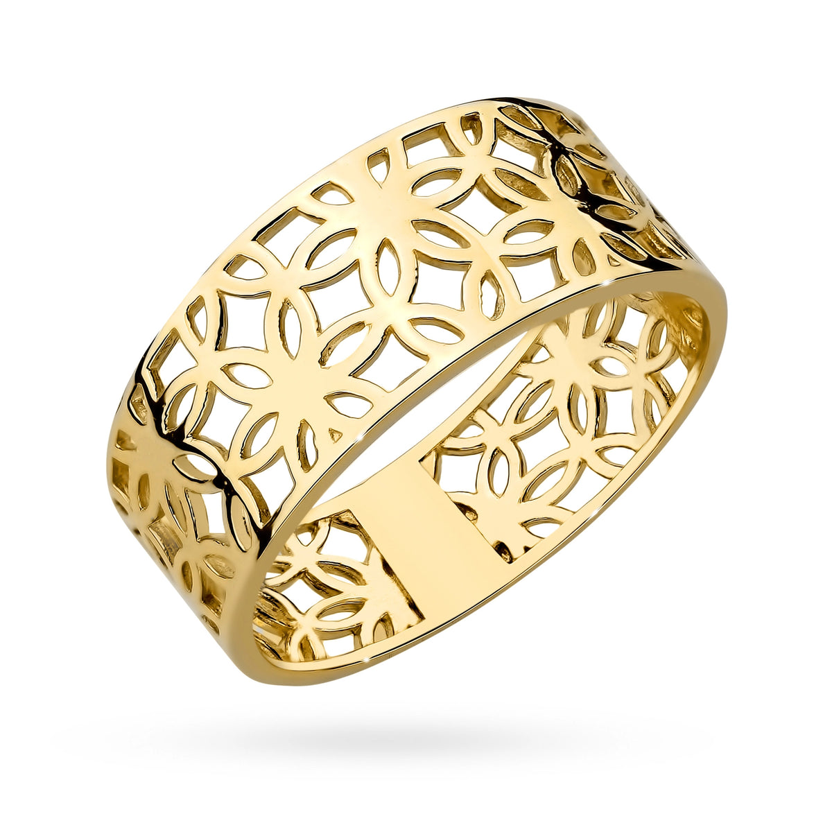 14k Gold (585) Openwork Flower Ring | Delicate Romantic Jewelry
