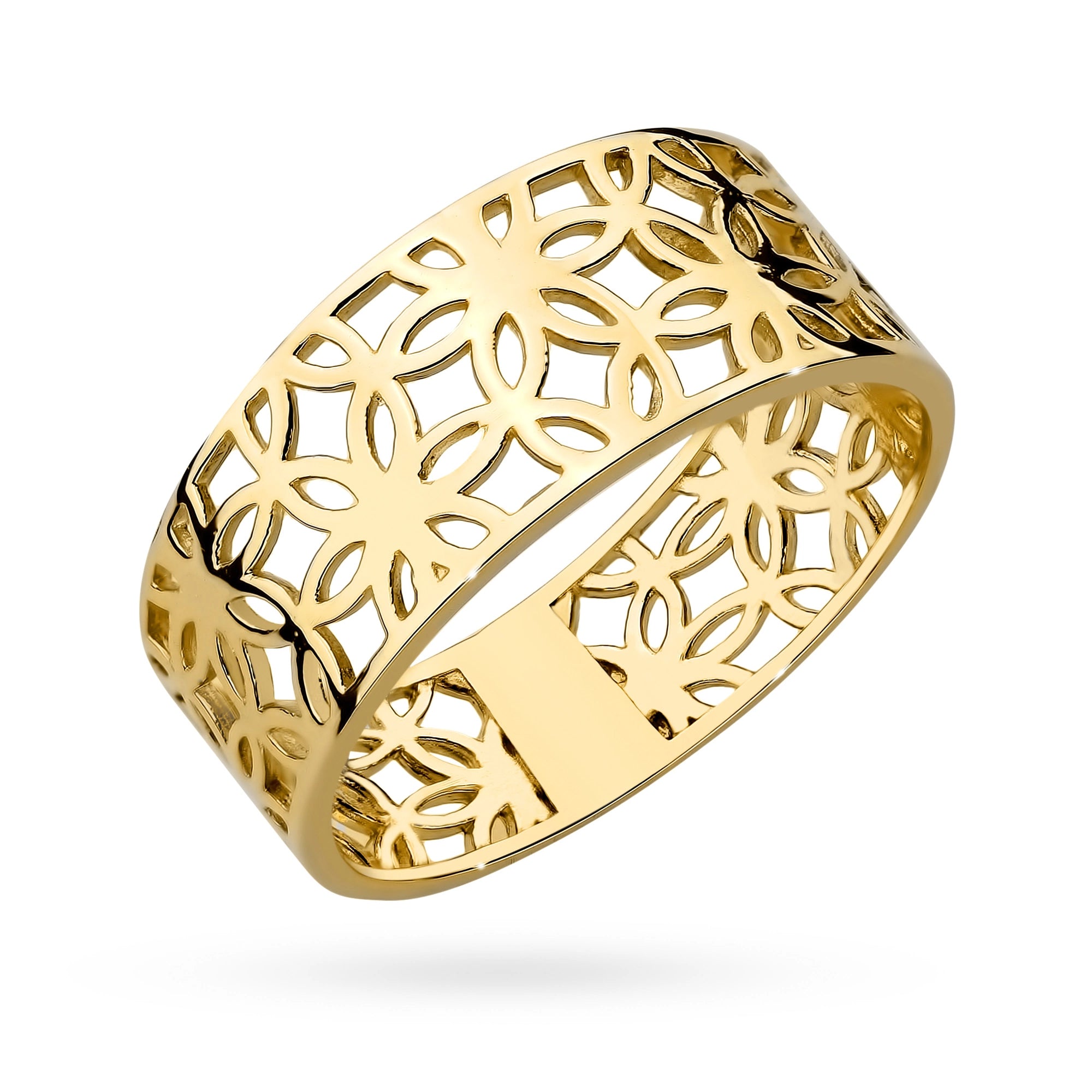14k Gold (585) Openwork Flower Ring | Delicate Romantic Jewelry
