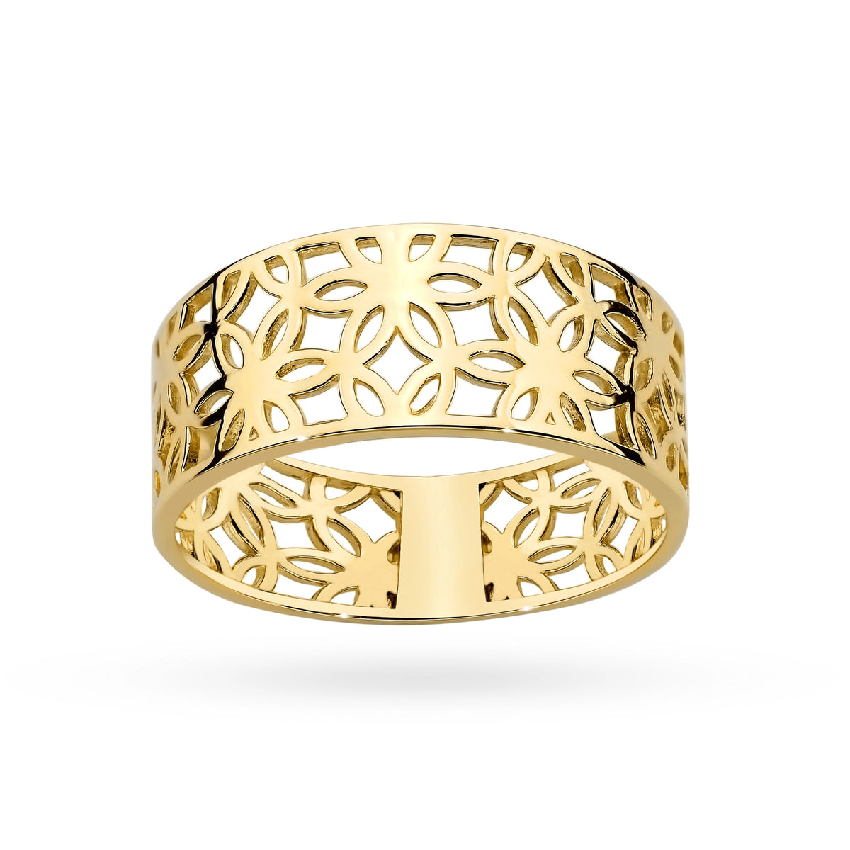 14k Gold (585) Openwork Flower Ring | Delicate Romantic Jewelry