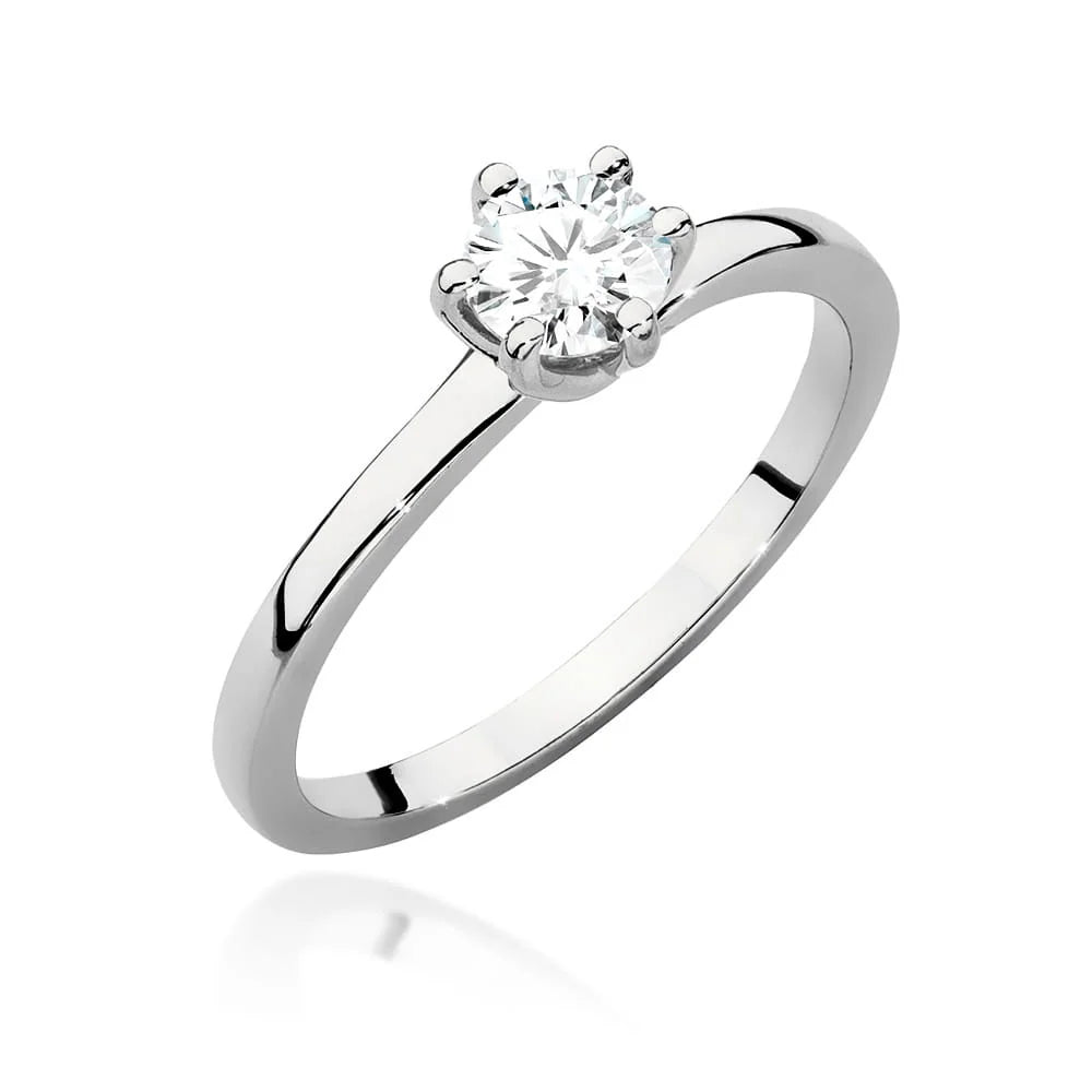 White Gold 14k(585) ring with 0,50ct diamond. Perfect for a gift.