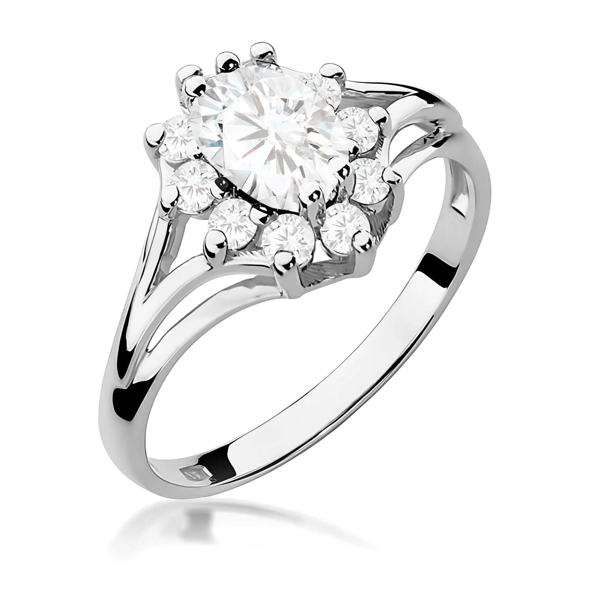 White Gold 14k(585) ring with 0,70ct and 0,30ct lab grown diamonds. Perfect for a gift.