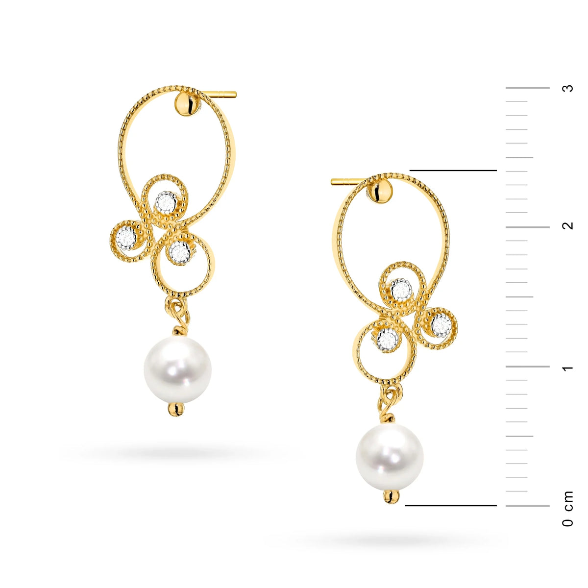 14-karätige (585) Gold-Ohrringe im Vintage-Stil zum Hängen. Bestellen Sie ein Geschenk für Mutter, Freundin oder Verlobte.