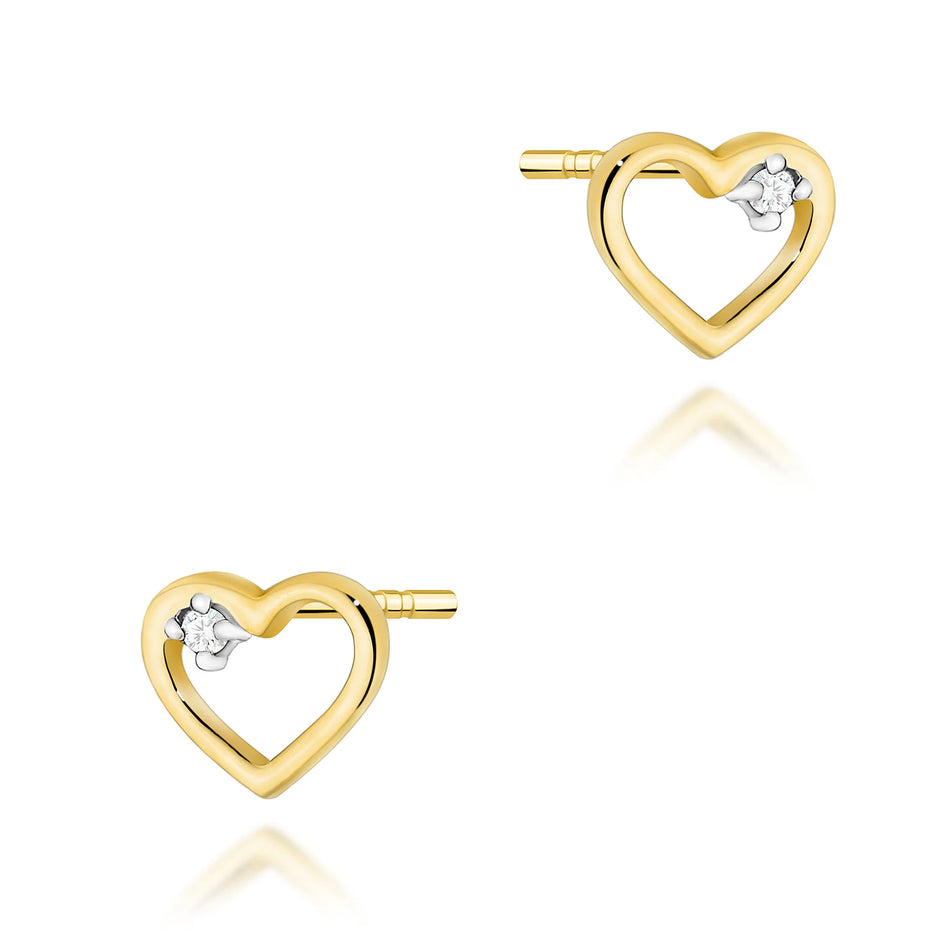 14k Gold (585) Earrings | 0.01ct Diamonds | GREMARI Jewelry