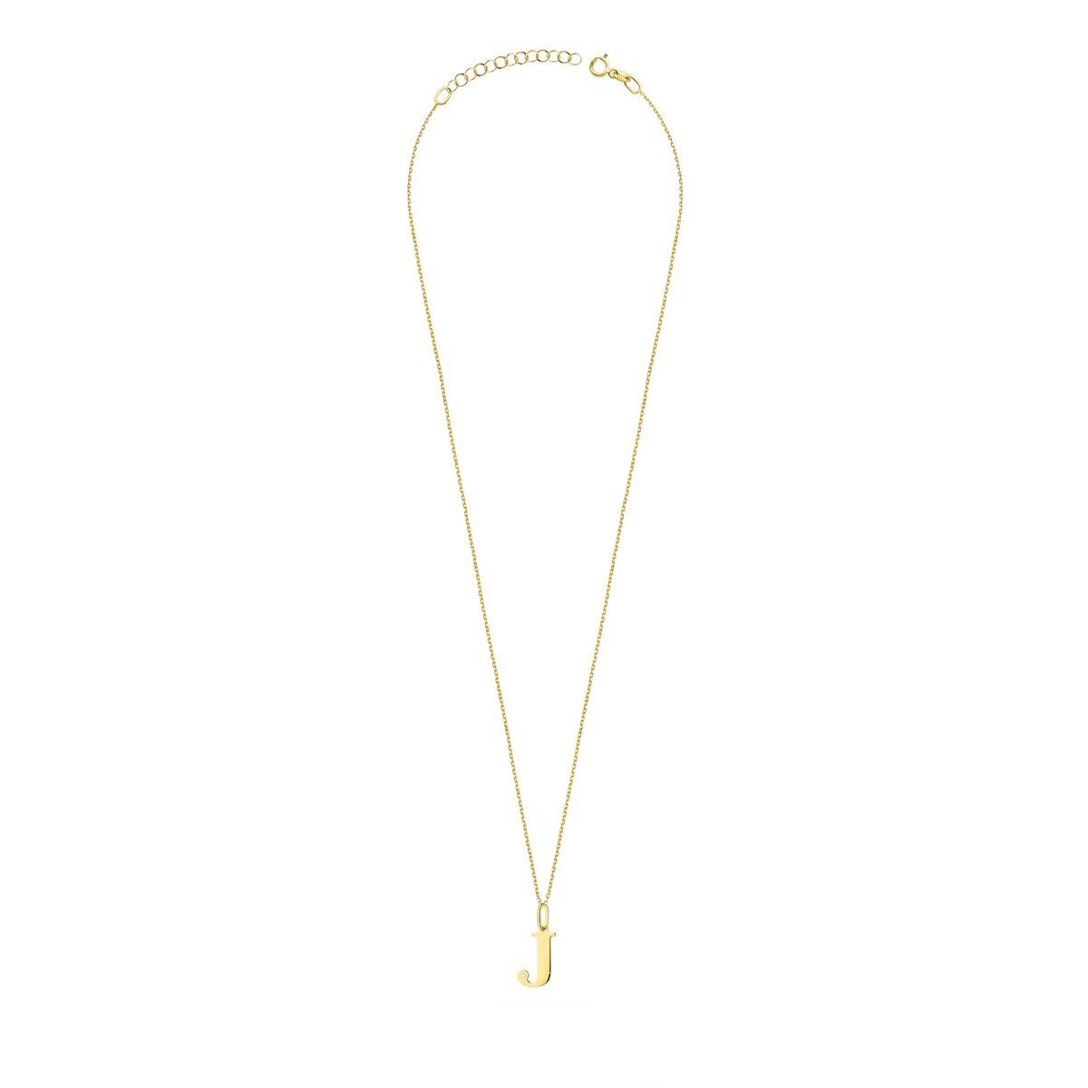 Collier en or avec initiales lettres A-Z en diamant 0,005 ct