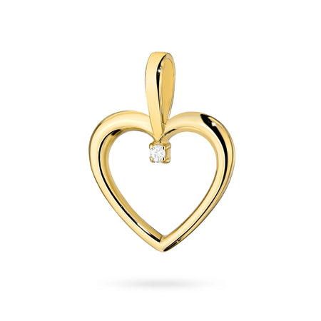 14k Gold (585) Necklace | Heart Pendant & Cubic Zirconia | GREMARI Gift