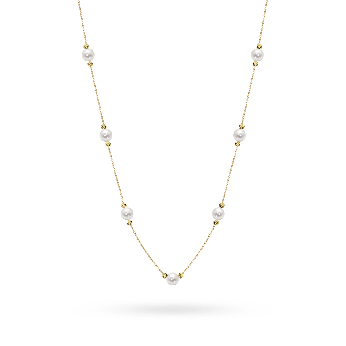 Collier en or 14 carats (585) avec perle de style ancien. Commandez un cadeau pour maman, petite amie ou fiancée.