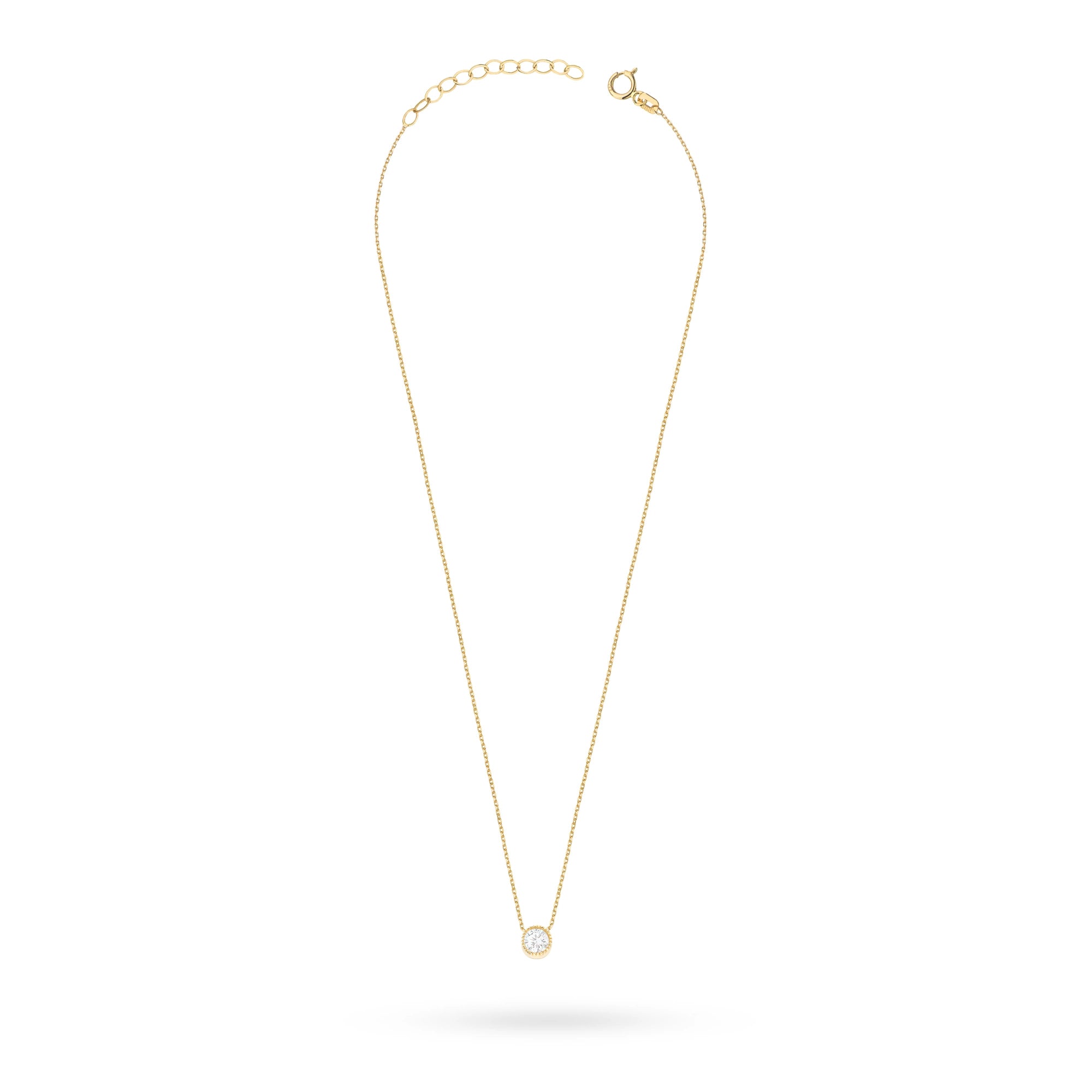 14k Gold (585) Halskette | Rundweißer Zirkonia | GREMARI Schmuck