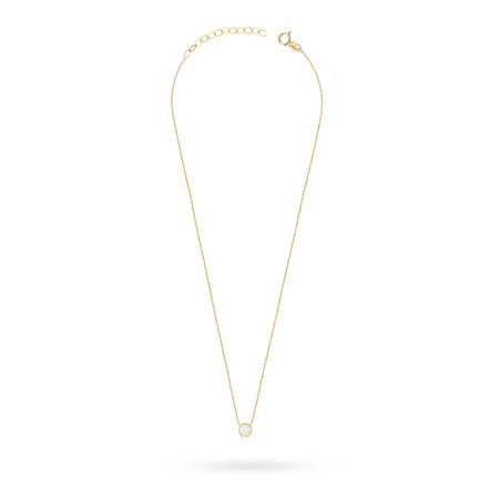 14k Gold (585) Halskette | Rundweißer Zirkonia | GREMARI Schmuck
