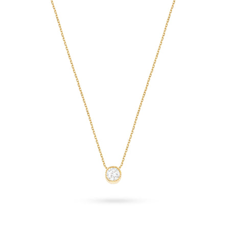 14k Gold (585) Halskette | Rundweißer Zirkonia | GREMARI Schmuck