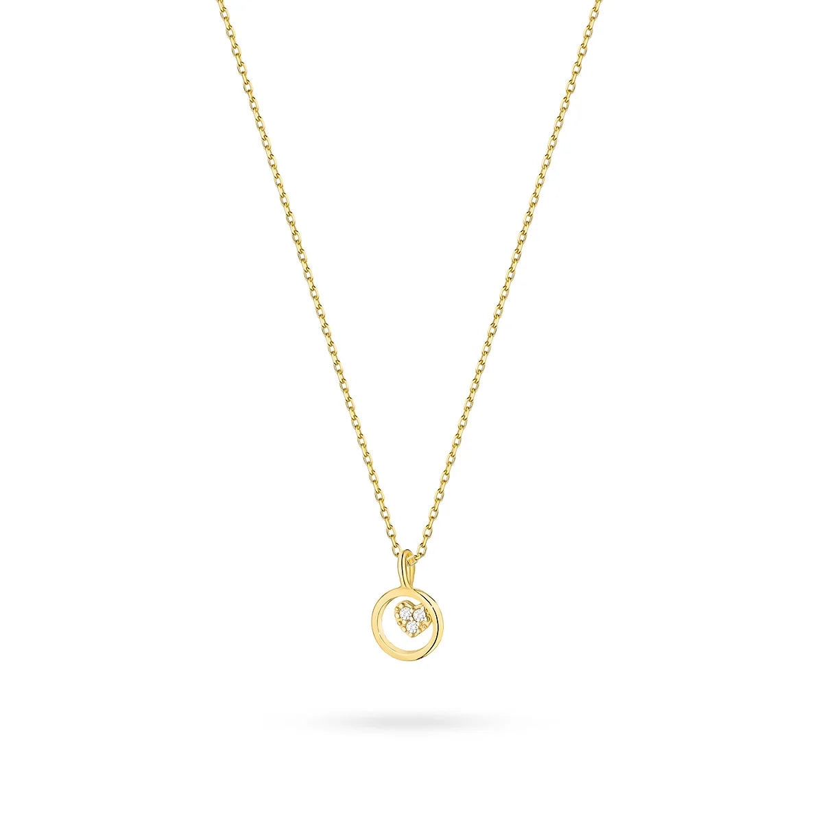 14k Gold (585) Halskette | Herzförmiger Anhänger & Zirkonia | GREMARI Schmuck