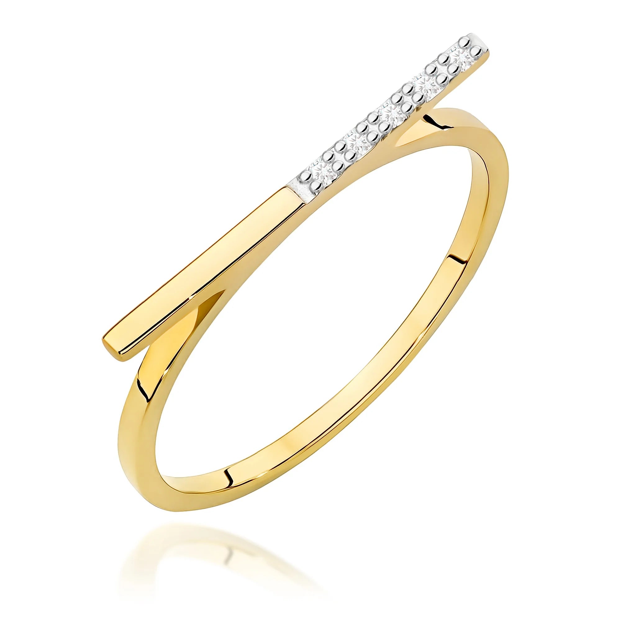 14k (585) Gold Ring | 0.025ct Diamonds | GREMARI Jewelry
