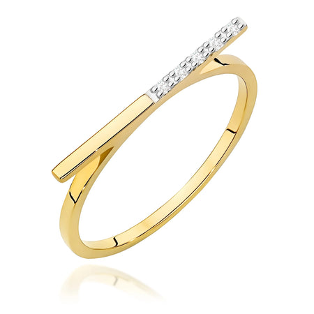 14k (585) Gold Ring | 0.025ct Diamonds | GREMARI Jewelry
