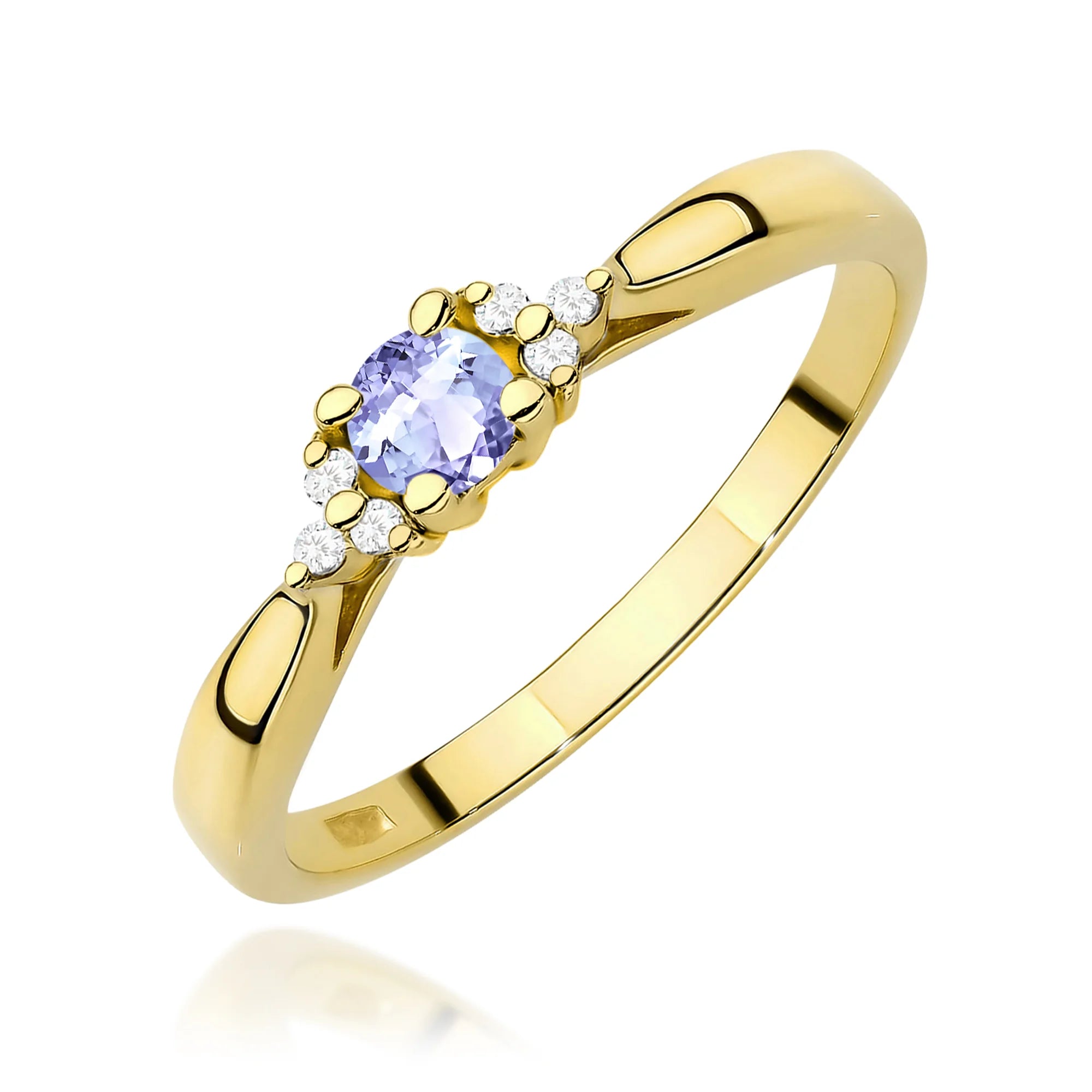 14k (585) Gold Rings | 0.15ct Tansanit and 0.03ct Diamonds | GREMARI Jewelry
