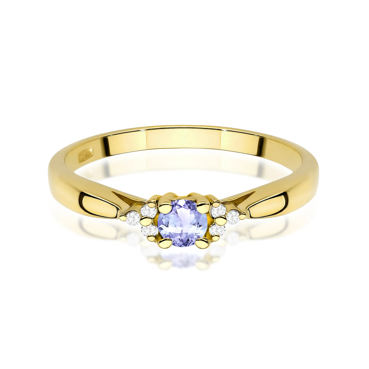 14k (585) Gold Rings | 0.15ct Tansanit and 0.03ct Diamonds | GREMARI Jewelry
