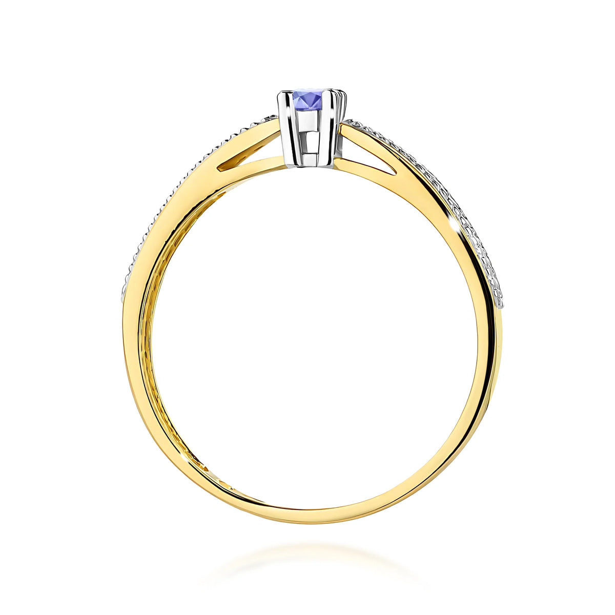 14k (585) Gold Rings | 0.15ct Tansanit and 0.09ct Diamonds | GREMARI Jewelry
