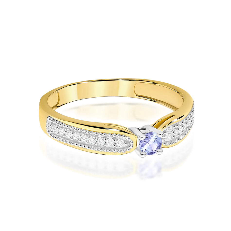 14k (585) Gold Rings | 0.15ct Tansanit and 0.09ct Diamonds | GREMARI Jewelry
