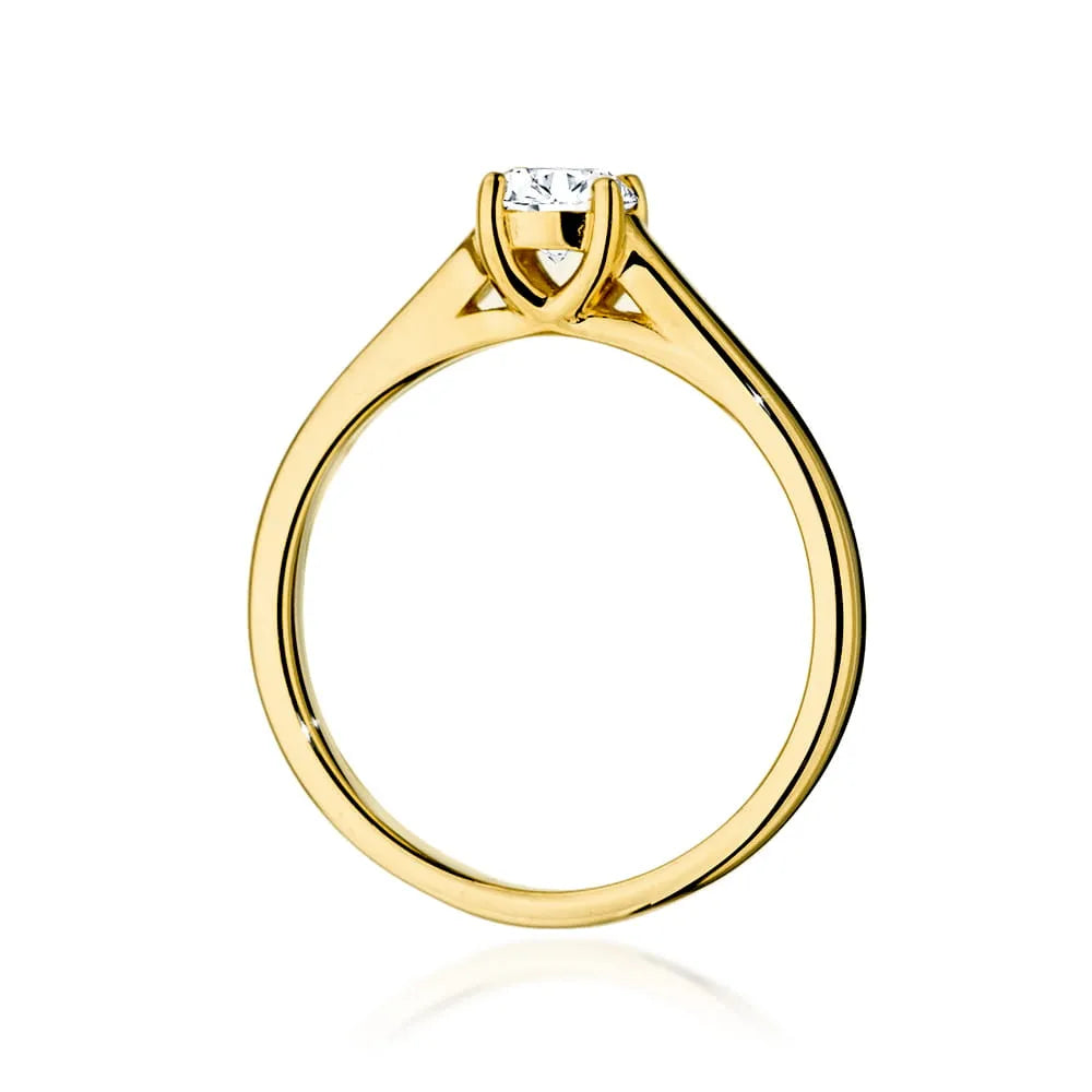Gold 14k(585) ring with 0,40ct diamond.  Perfect for a gift.