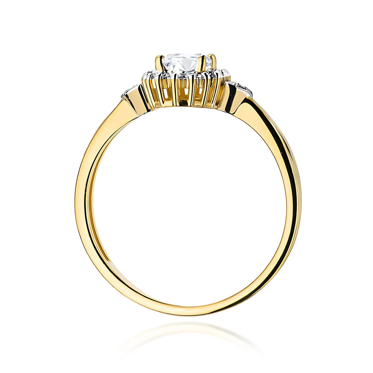 14K (585) Gold Ring | 0.40ct and 0.10ct Lab-diamonds| GREMARI Jewelry
