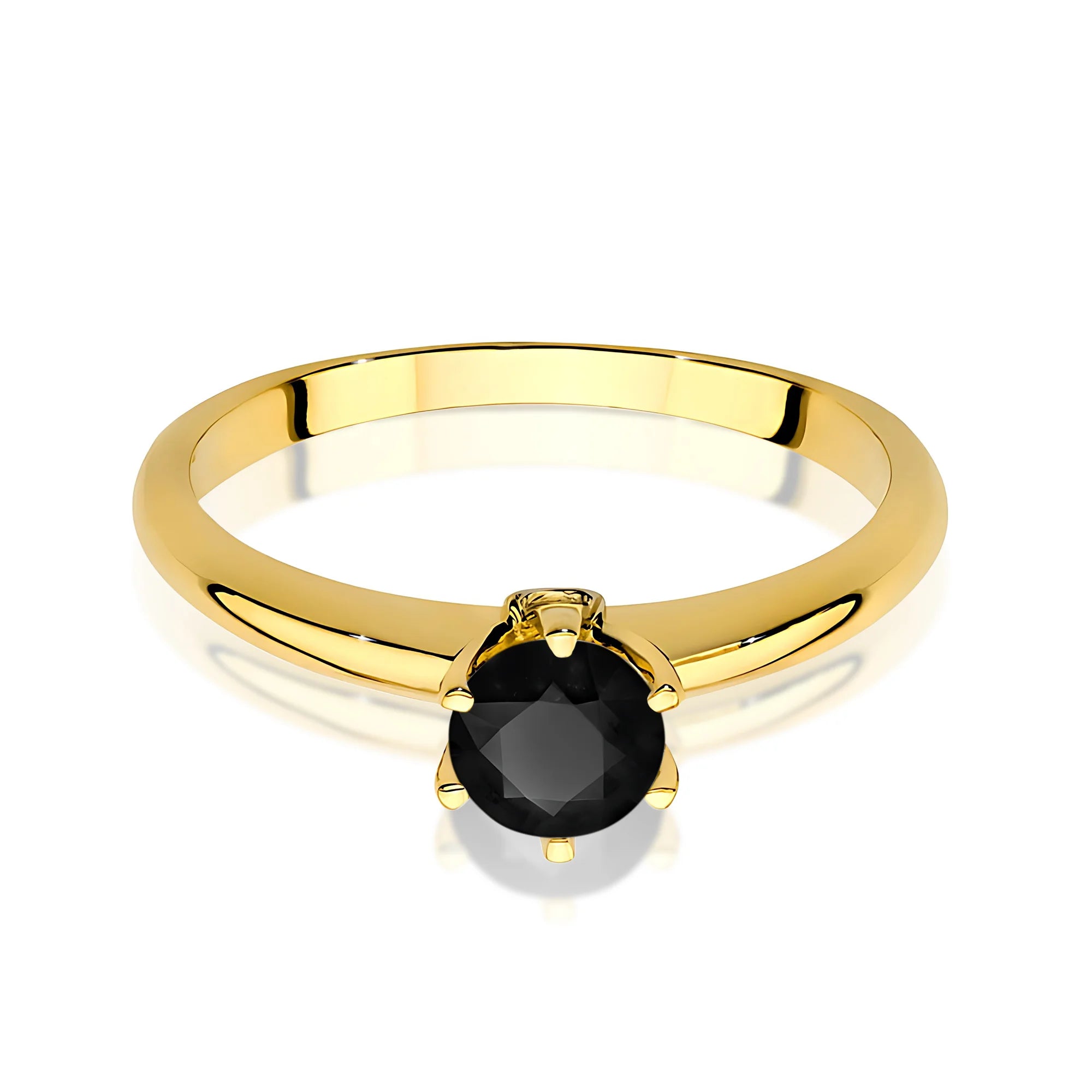 14k (585) Gold Ring | 0.50ct Black Diamond & 0.04ct Diamonds | GREMARI Jewelry