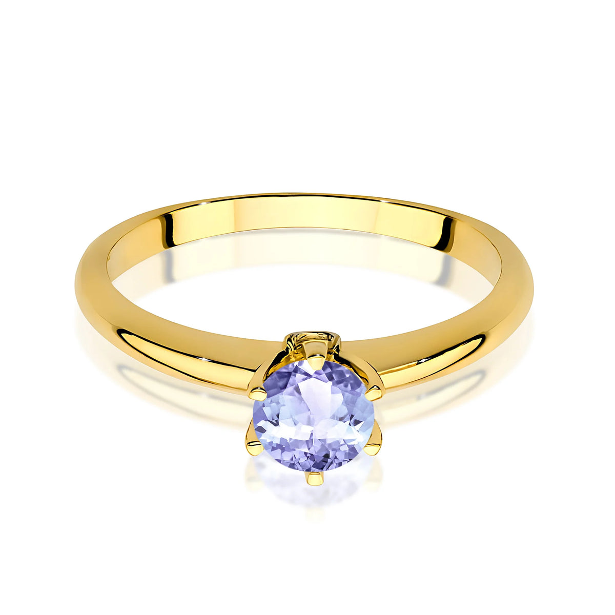 14k Gold (585) Ring | 0.50ct Tanazanite & 0.04ct Diamonds | GREMARI Jewelry