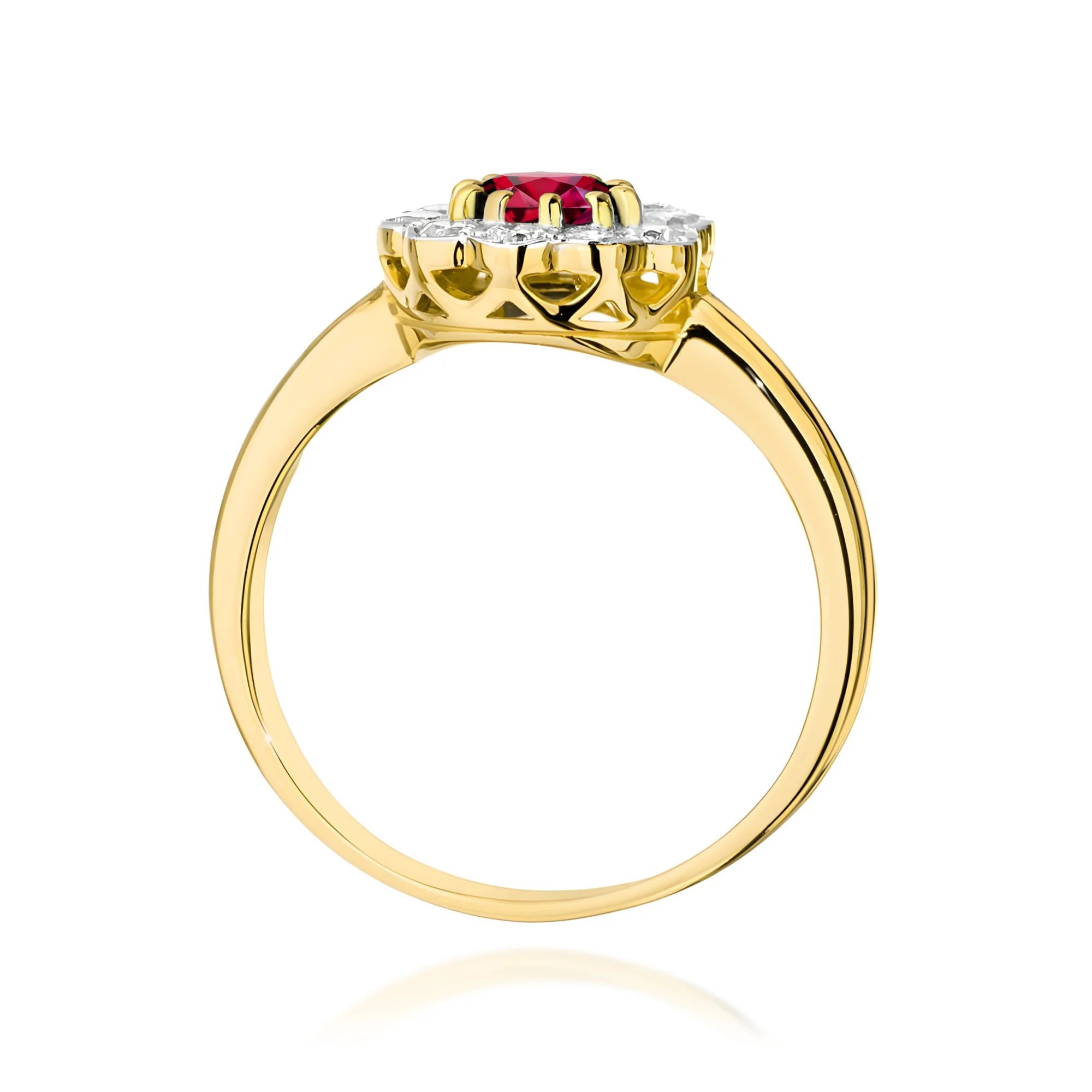 14k (585) Gold Ring | 0.60ct Ruby and 0.30ct Diamonds | GREMARI Jewelry
