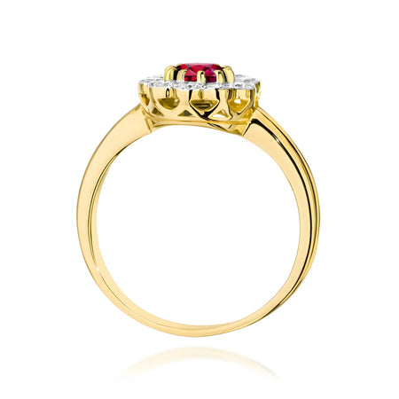14k (585) Gold Ring | 0.60ct Ruby and 0.30ct Diamonds | GREMARI Jewelry
