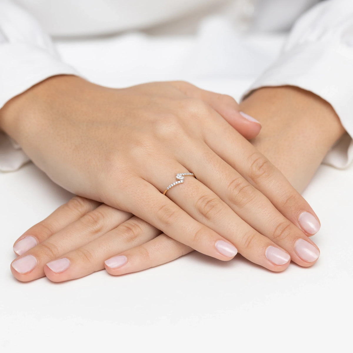 Bague en or 14 carats (585) | Zirconia serti | Bijoux GREMARI