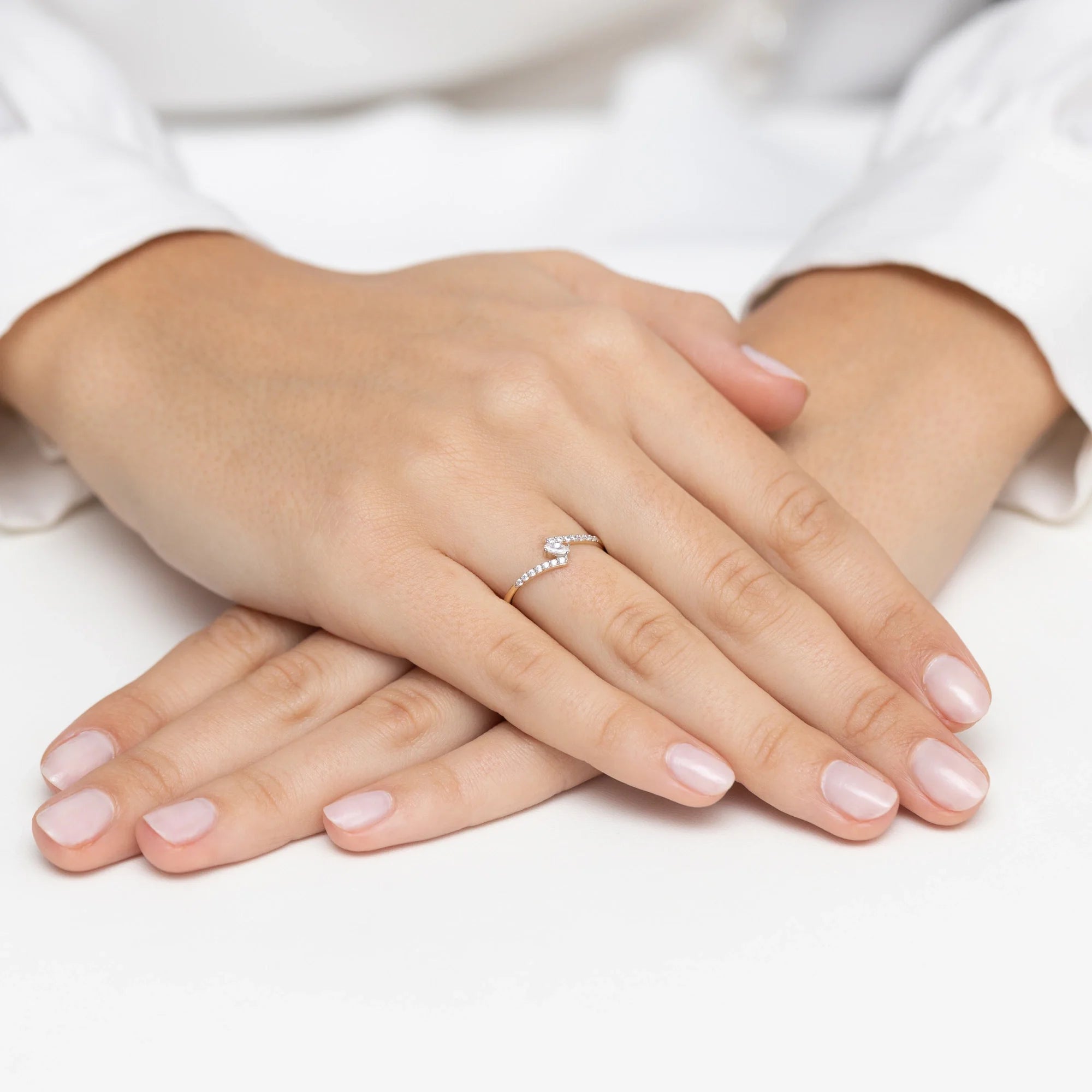 Bague en or 14 carats (585) | Zirconia serti | Bijoux GREMARI