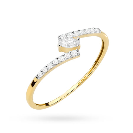 Bague en or 14 carats (585) | Zirconia serti | Bijoux GREMARI