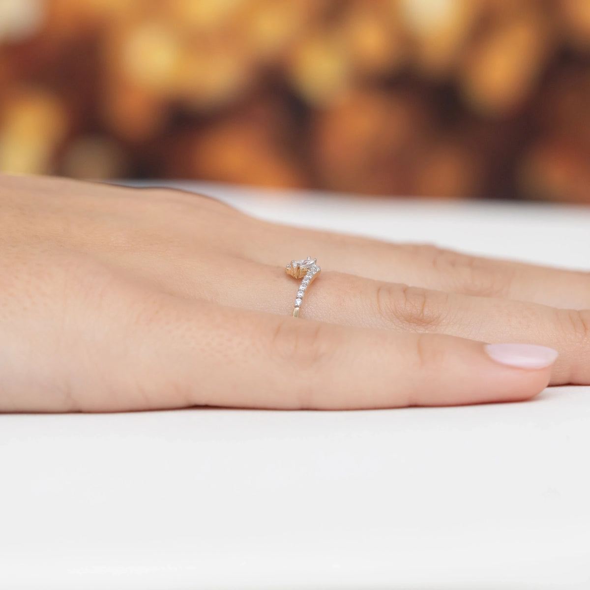Bague en or 14 carats (585) | Zirconia serti | Bijoux GREMARI