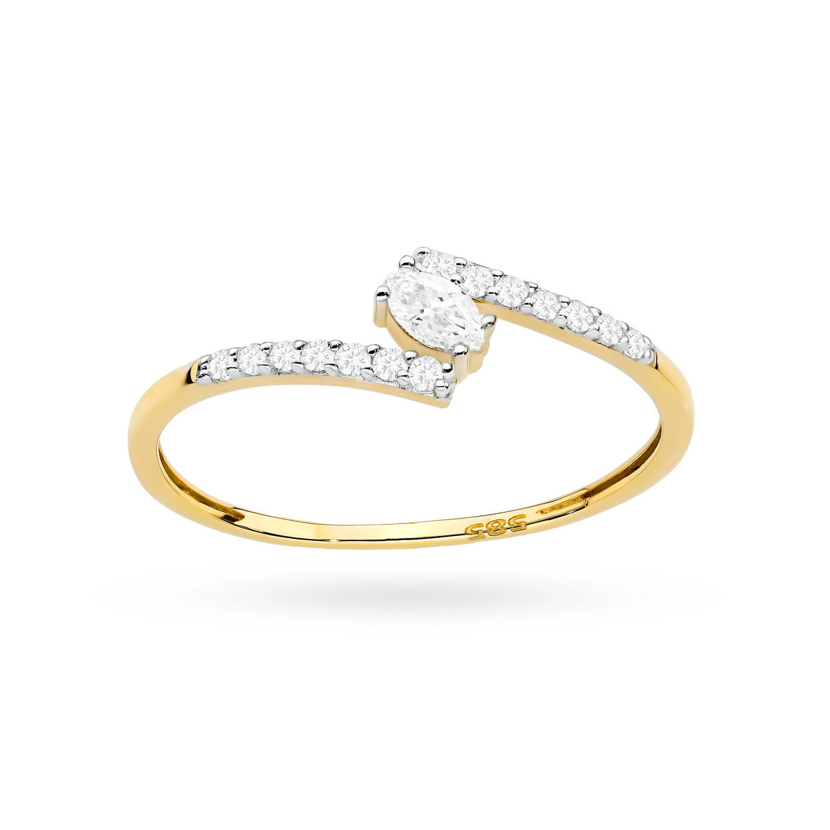 Bague en or 14 carats (585) | Zirconia serti | Bijoux GREMARI