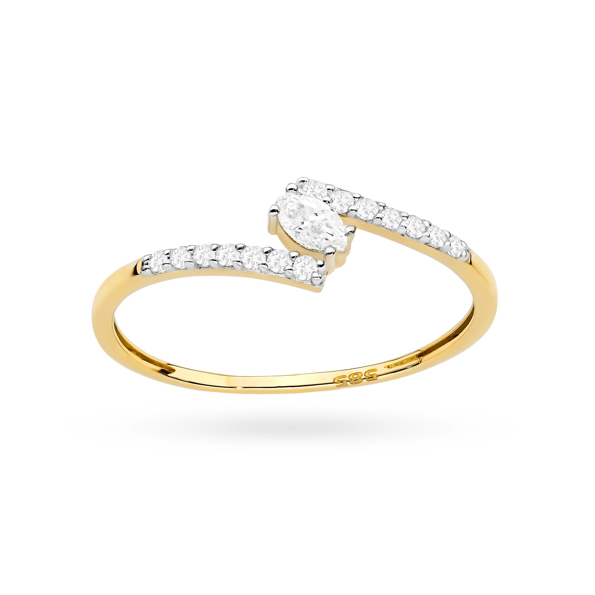 Bague en or 14 carats (585) | Zirconia serti | Bijoux GREMARI