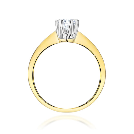 Gold 14k(585) ring with 0,50ct diamond.  Is packaged in an elegant box, which is perfect for a gift.