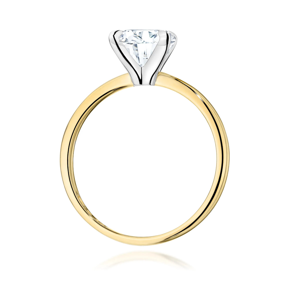 Ring aus 14-karätigem (585) Gold mit 2 Karat Labor-Diamant. Wird in einer eleganten Schachtel geliefert, die sich perfekt als Geschenk eignet.