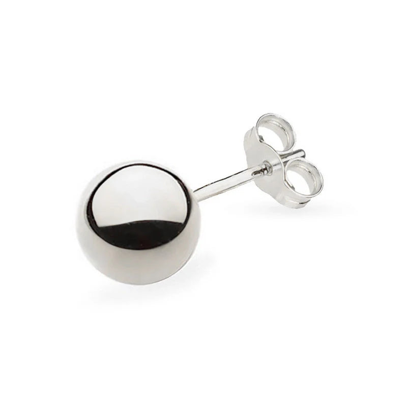 14k Gold Earrings | Single Stud Bead | GREMARI Jewelry