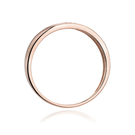 14k rose gold ring with 2 pink zirconia hearts. Excelent gift. Perfect for everyday and special occasions.