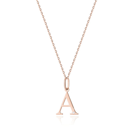 14-carat rose gold necklace with 0.005ct diamond. Excellent gift. Authenticity of diamond is confirmed by a certificate.