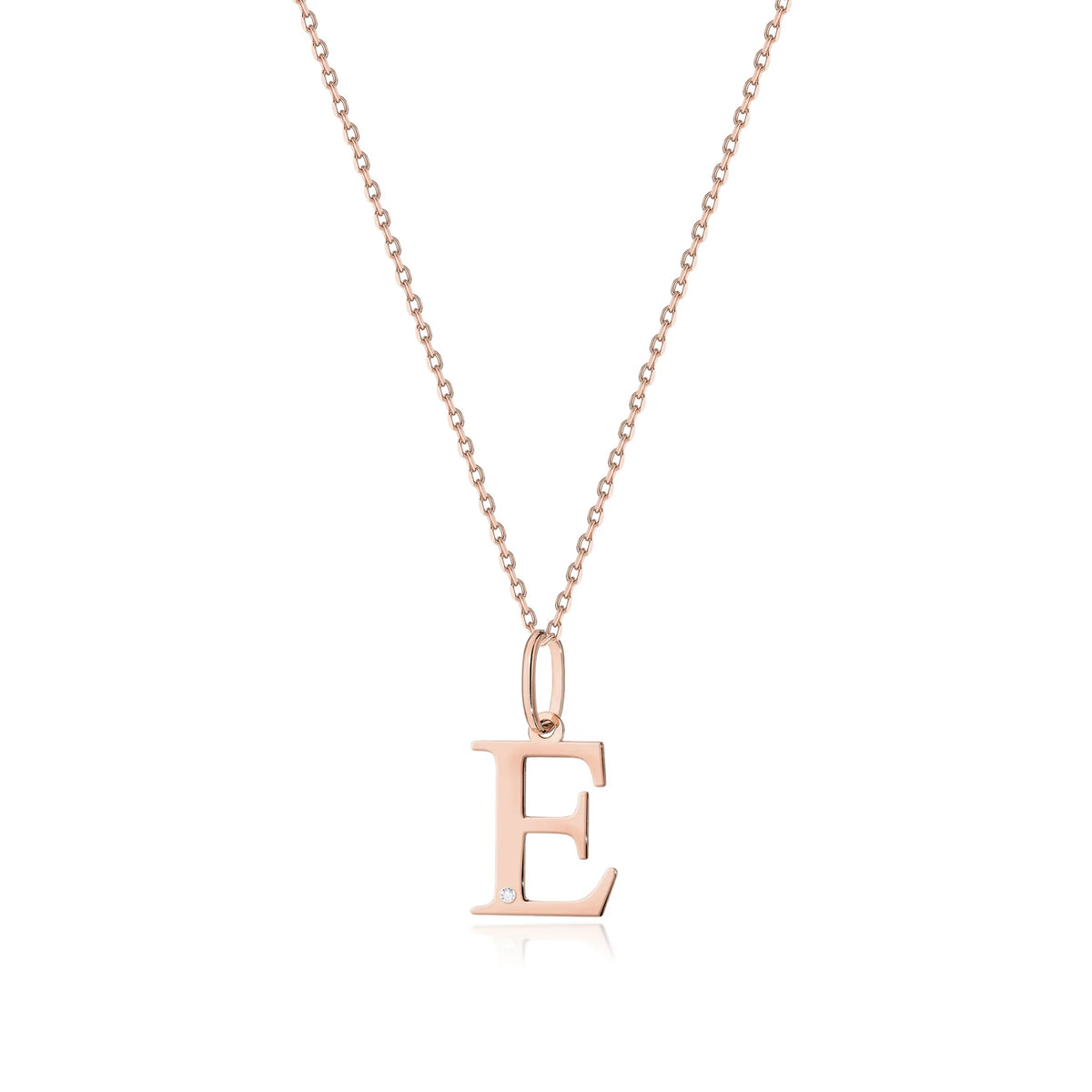 14-carat rose gold necklace with 0.005ct diamond. Excellent gift. Authenticity of diamond is confirmed by a certificate.