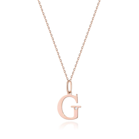 14-carat rose gold necklace with 0.005ct diamond. Excellent gift. Authenticity of diamond is confirmed by a certificate.