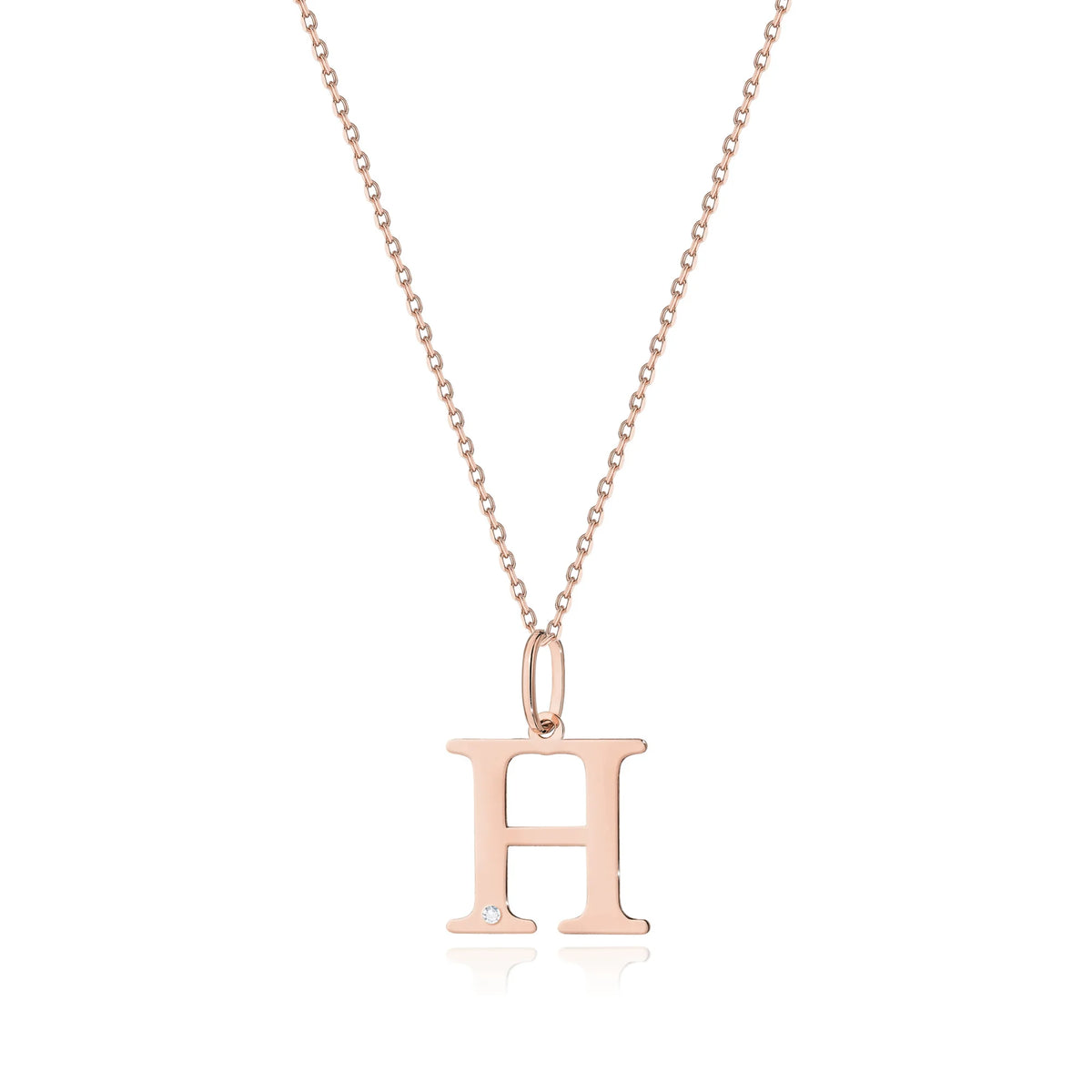 14-carat rose gold necklace with 0.005ct diamond. Excellent gift. Authenticity of diamond is confirmed by a certificate.