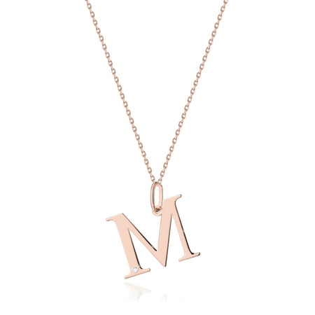 14-carat rose gold necklace with 0.005ct diamond. Excellent gift. Authenticity of diamond is confirmed by a certificate.