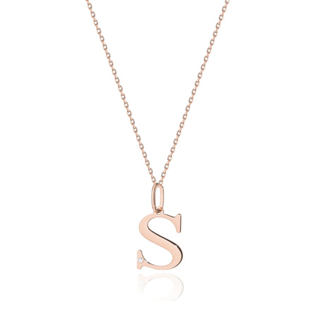 14-carat rose gold necklace with 0.005ct diamond. Excellent gift. Authenticity of diamond is confirmed by a certificate.