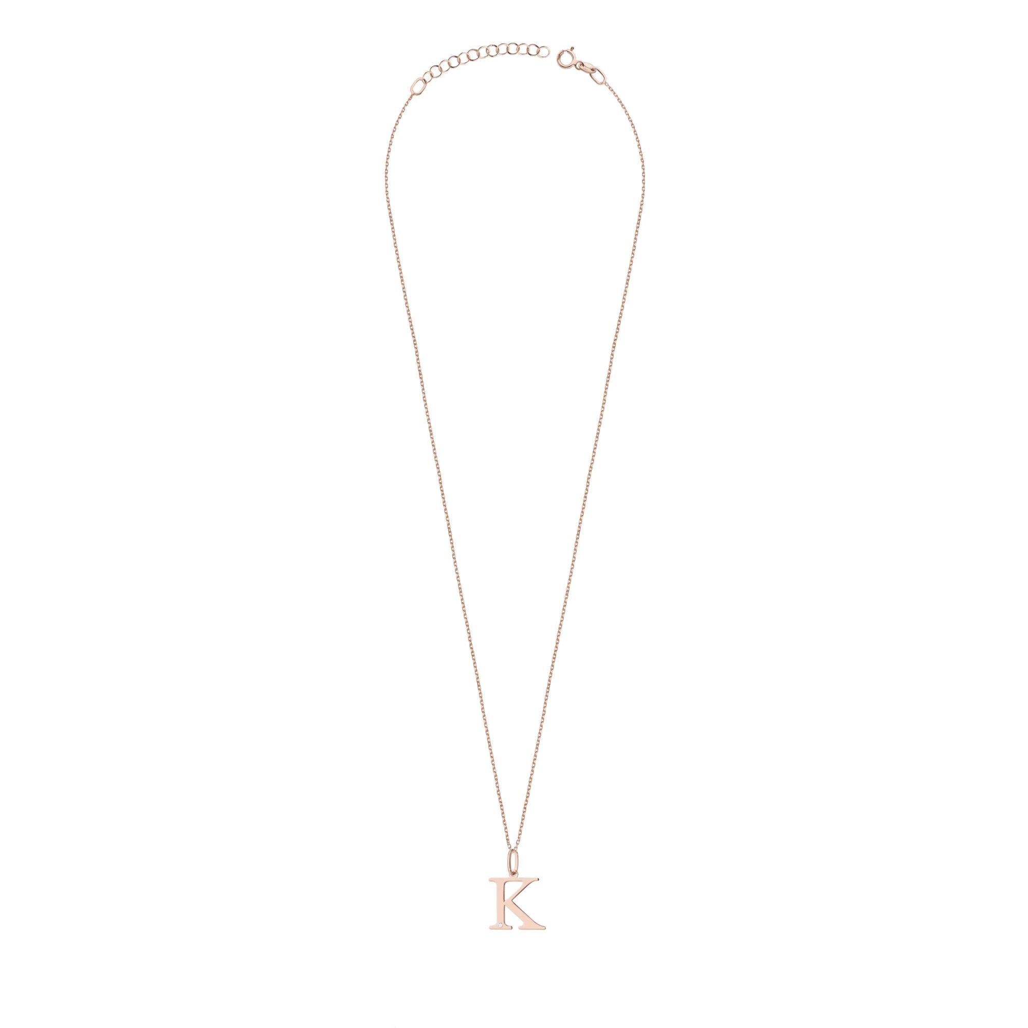 14-carat rose gold necklace with 0.005ct diamond. Excellent gift. Authenticity of diamond is confirmed by a certificate.