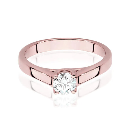 Rose Gold 14k(585) ring with 0,40ct diamond.  Perfect for a gift.