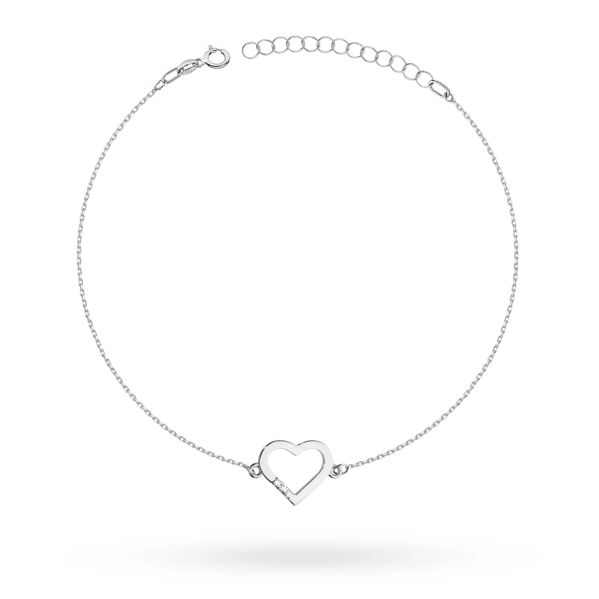 14k White gold Bracelet with 0.015ct Diamonds | Elegant Gift | GREMARI
