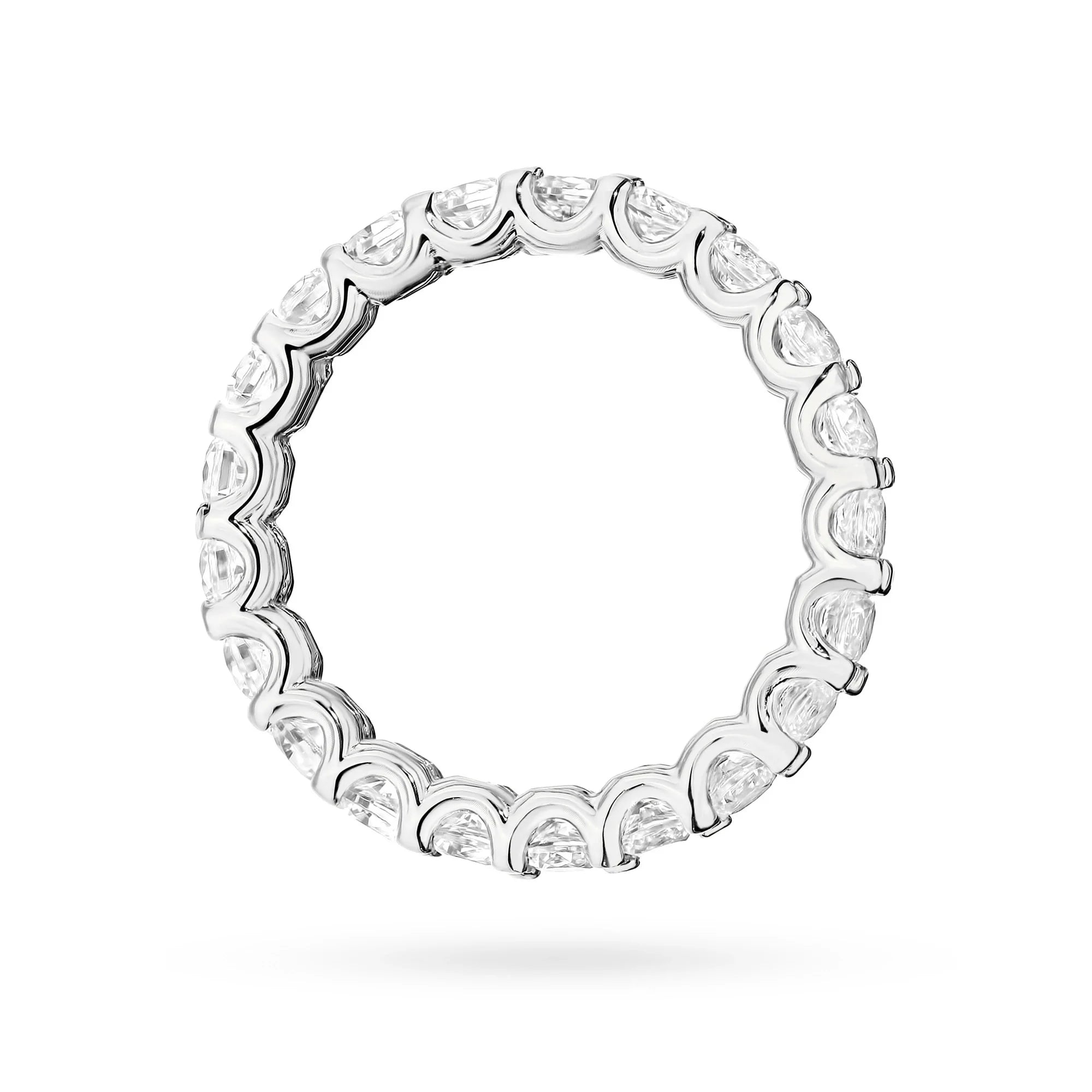 Prsten z bílého zlata 14k (585) s diamanty o hmotnosti 0,08 ct. Skvělý jako dárek.