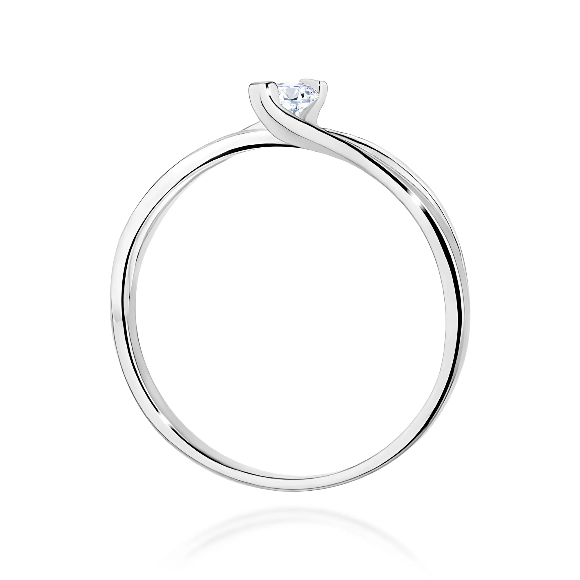 14k (585) White Gold Rings | 0.10ct and 0.03ct Diamonds | GREMARI Jewelry
