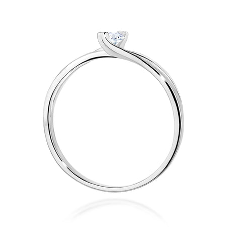 14k (585) White Gold Rings | 0.10ct and 0.03ct Diamonds | GREMARI Jewelry
